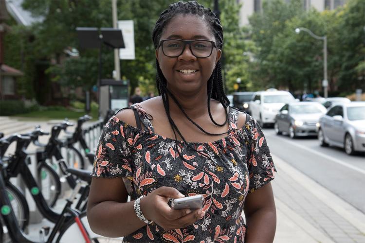 Janielle Palmer on St. George Street at U of T 