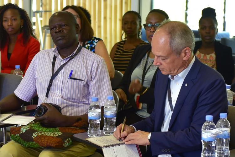 photo of president gertler in Rwanda