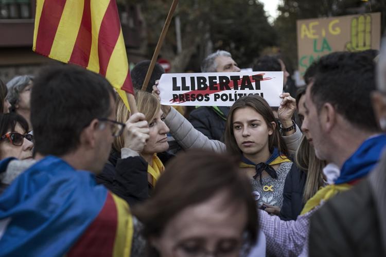 Photo of protest in Barcelona