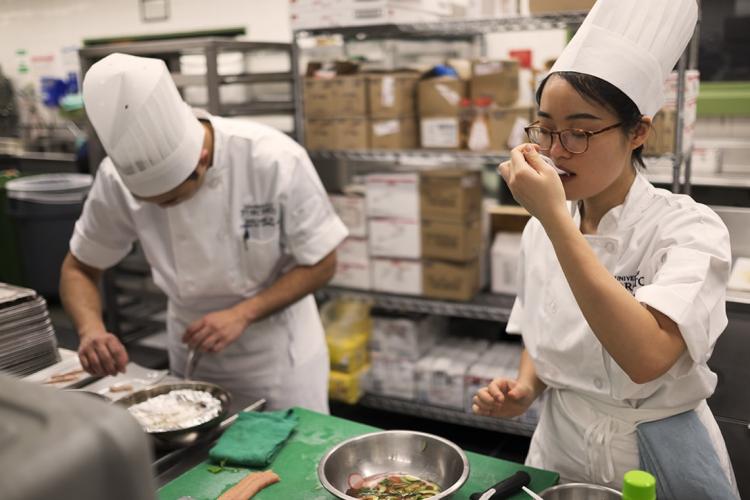 Photo of students training for Iron Chef