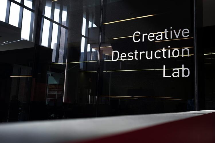 Photo of Creative Destruction Lab sign