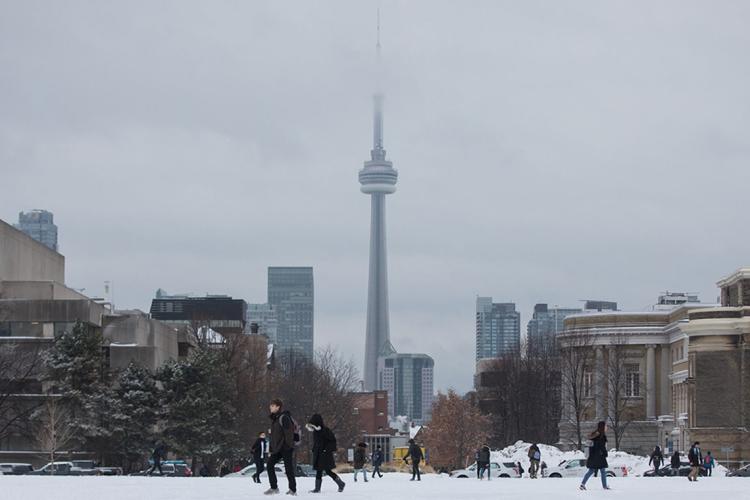 Photo of campus in the city