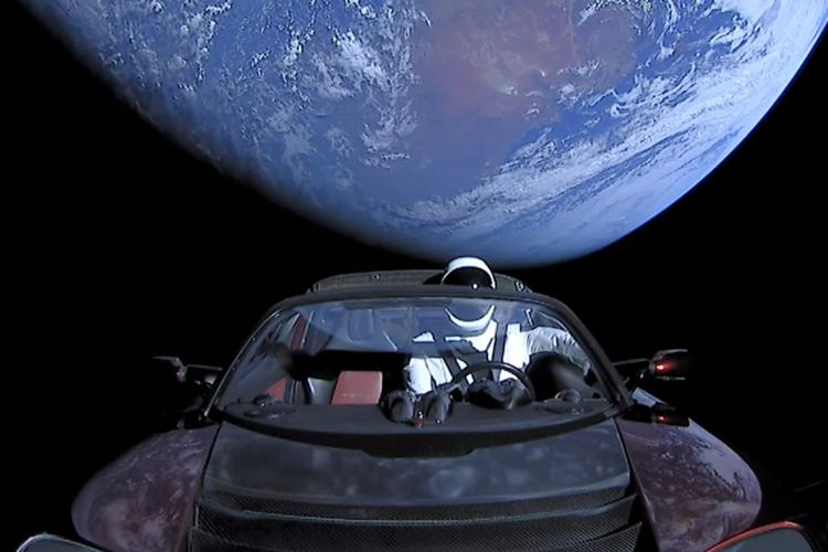 Photo of Tesla in space