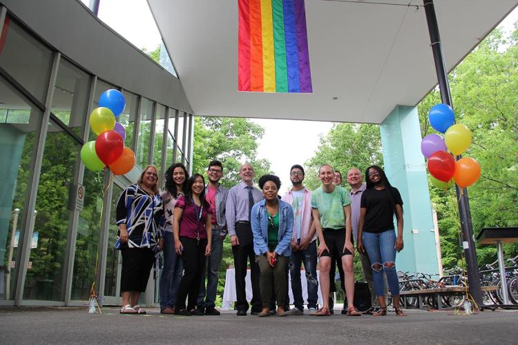 Photo of Pride flag at U of T Mississauga