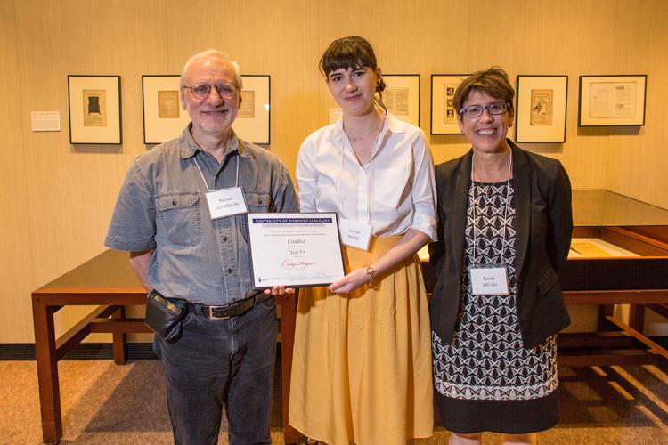 Photo of winners of library research prize