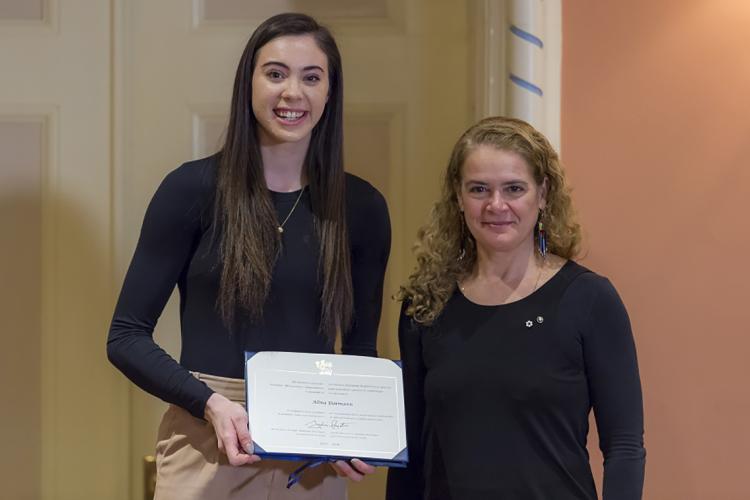 Photo of Alina Dormann and Julie Payette