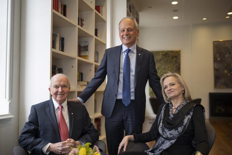 Photo of Arthur Labatt, Meric Gertler and Jacquie Labatt