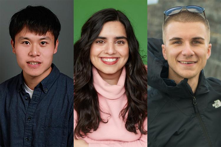 Left to right: Schulich Leaders and U of T graduates Will Kwan, Haleema Khan and Danny McInnis