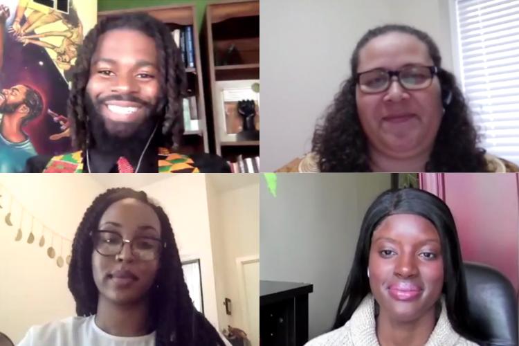 Clockwise from top left: Randell Adjei, Catherine Amara, Kadija Lodge-Tulloch and Salma Shariff