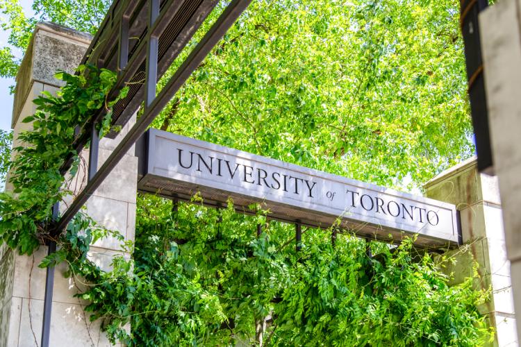 Photo of U of T's main gates