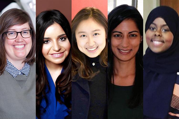 (L-R): Lindsay Beavers, Mena Gewarges, Helen Yang, Reena Pattani, Samira Omar