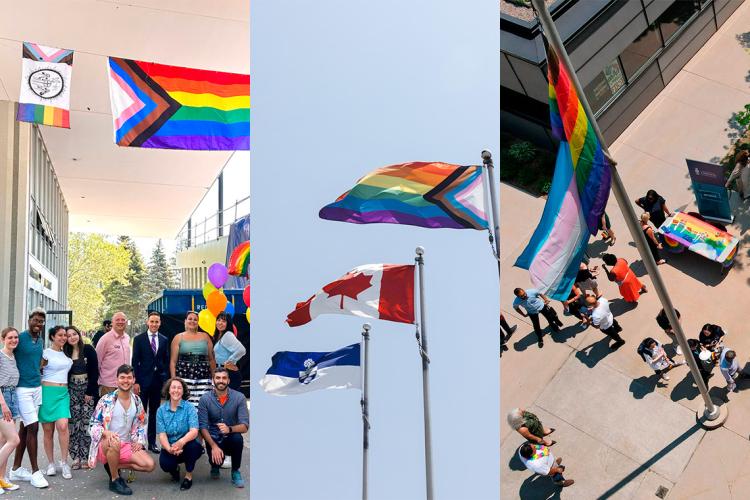 pride progress flag raising at the 3 U of T campuses