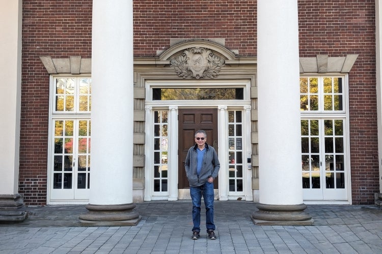 David Dyzenhaus outside the Jackman Law Building