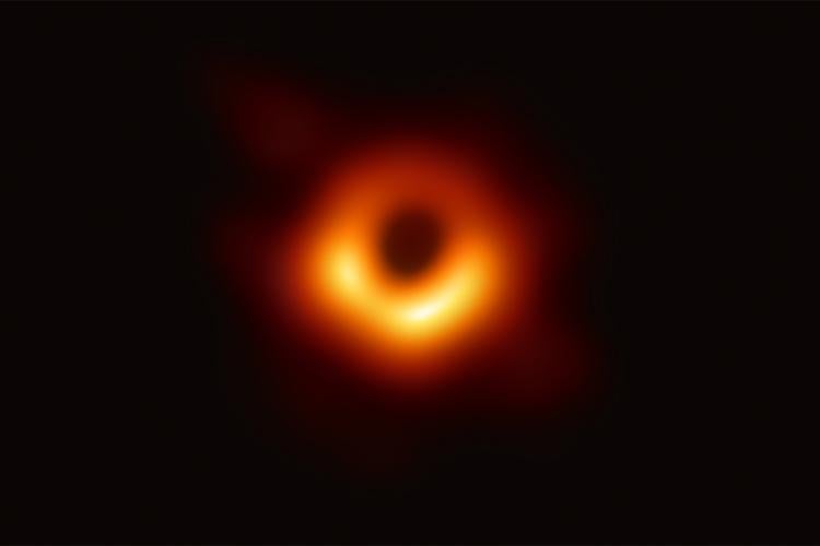Photo of a black hole at the centre of the Messier 87 galaxy
