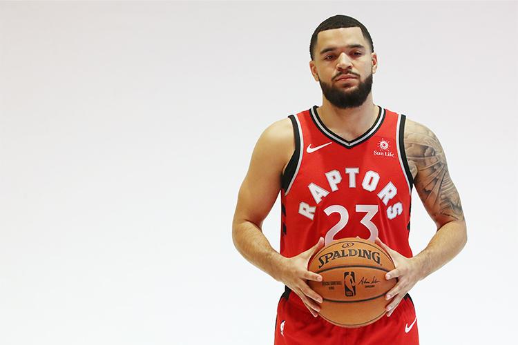 Fred VanVleet in his Raptors uniform 