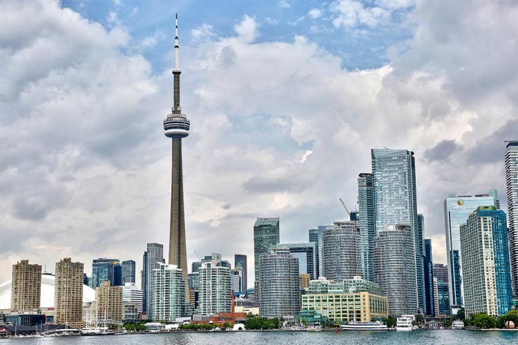 Downtown Toronto skyline as seen on July 8, 2022