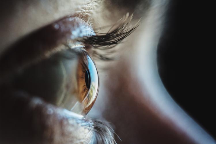 Close up of a woman's eye in profile