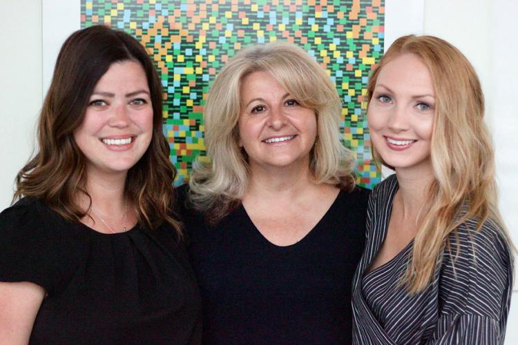 Cindi Morshead (centre) and graduate students Rebecca Ruddy (left) and Kelsey Adams