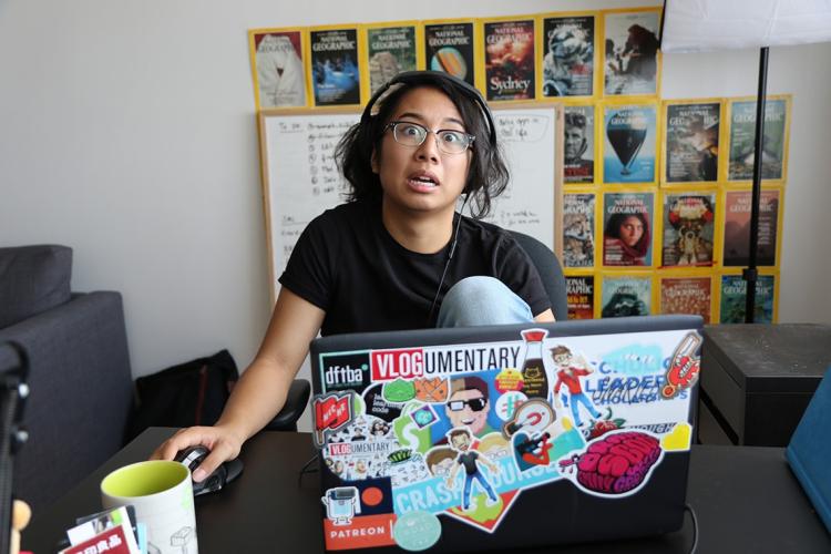 Sabrina Cruz at her desk