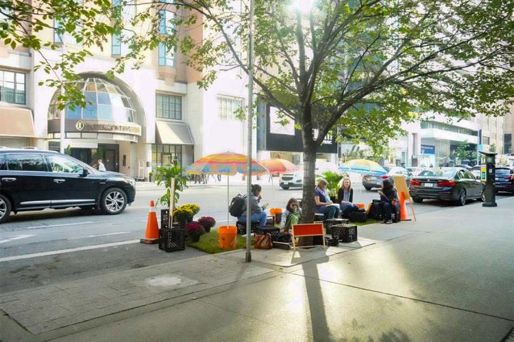 2019 parking day installation by U of T sutdents