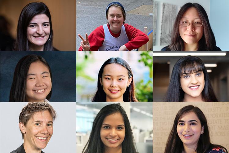 Portraits of nine U of T Engineering graduates arranged in one image