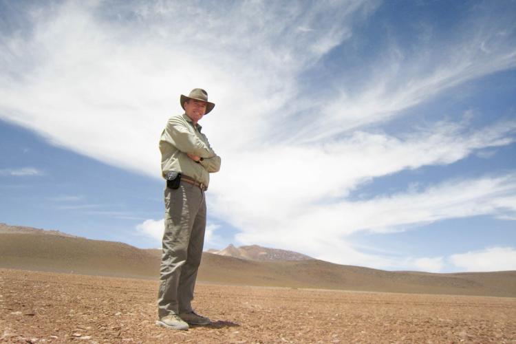 Nick Eyles standing in the Atacama desert