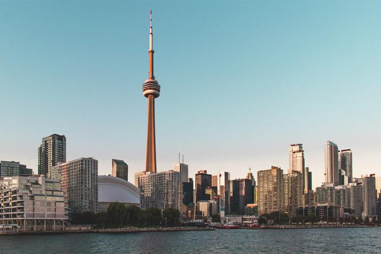 Photo of Toronto's skyline, including the CN Tower