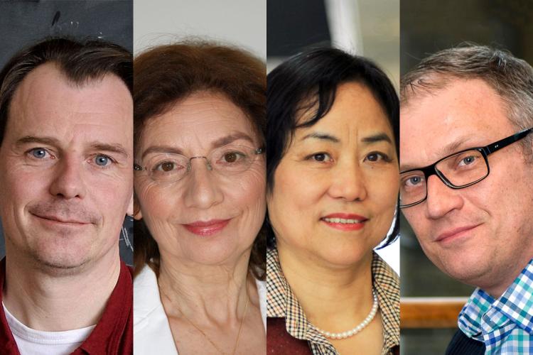 composite photo of Marten van Kerkwijk, Catherine Sulem, Xiao Yu (Shirley) Wu, Andrei Yudin