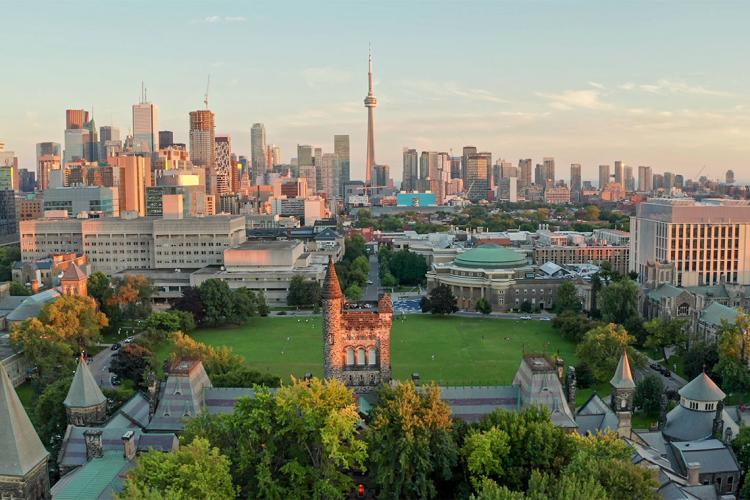 U of T's St. George campus at dusk