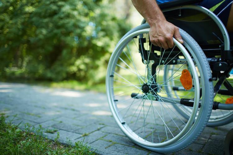 Person using a wheelchair