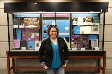 photo of Tracy Spurrier and her exhibit