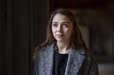 International student Selin Eksioglu on the University of Toronto downtown campus