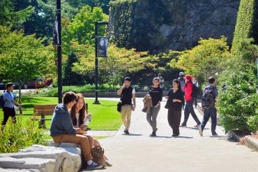 photo of students on campus