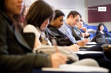 Photo of students taking notes