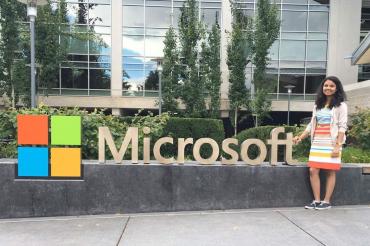 Photo of Ankita Sengal at Microsoft headquarters
