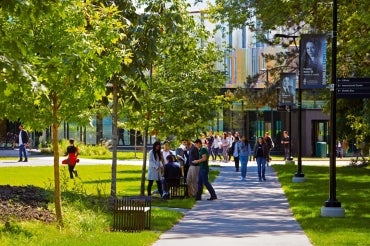photo of students at UTM campus