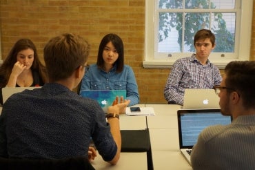 Photo of students in Munk one case competition