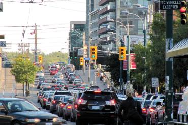 Photo of Toronto traffic on Spadina Avenue