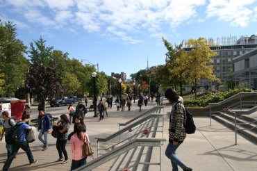 photo of students on St. George Street