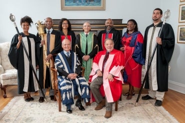 photo of Robert Hill with President and other members of academic procession