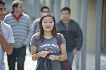 Woman on campus