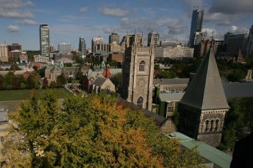 Photo of downtown Toronto university campus
