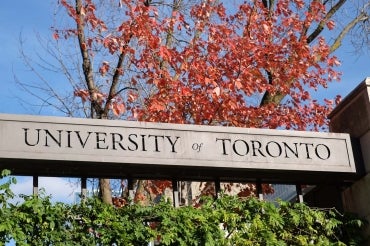 Photo of U of T sign