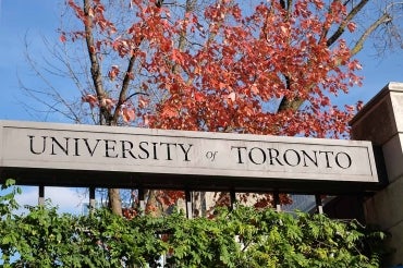 Photo of U of T sign