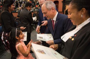 Photo of Gertler at ceremony