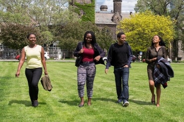 MCF scholars on front campus photo