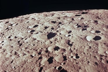 Photo of moon craters