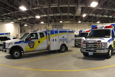 Photo of paramedic vehicles