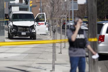 The van used in Toronto attack