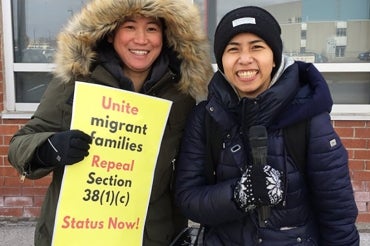 Photo of rally at York University